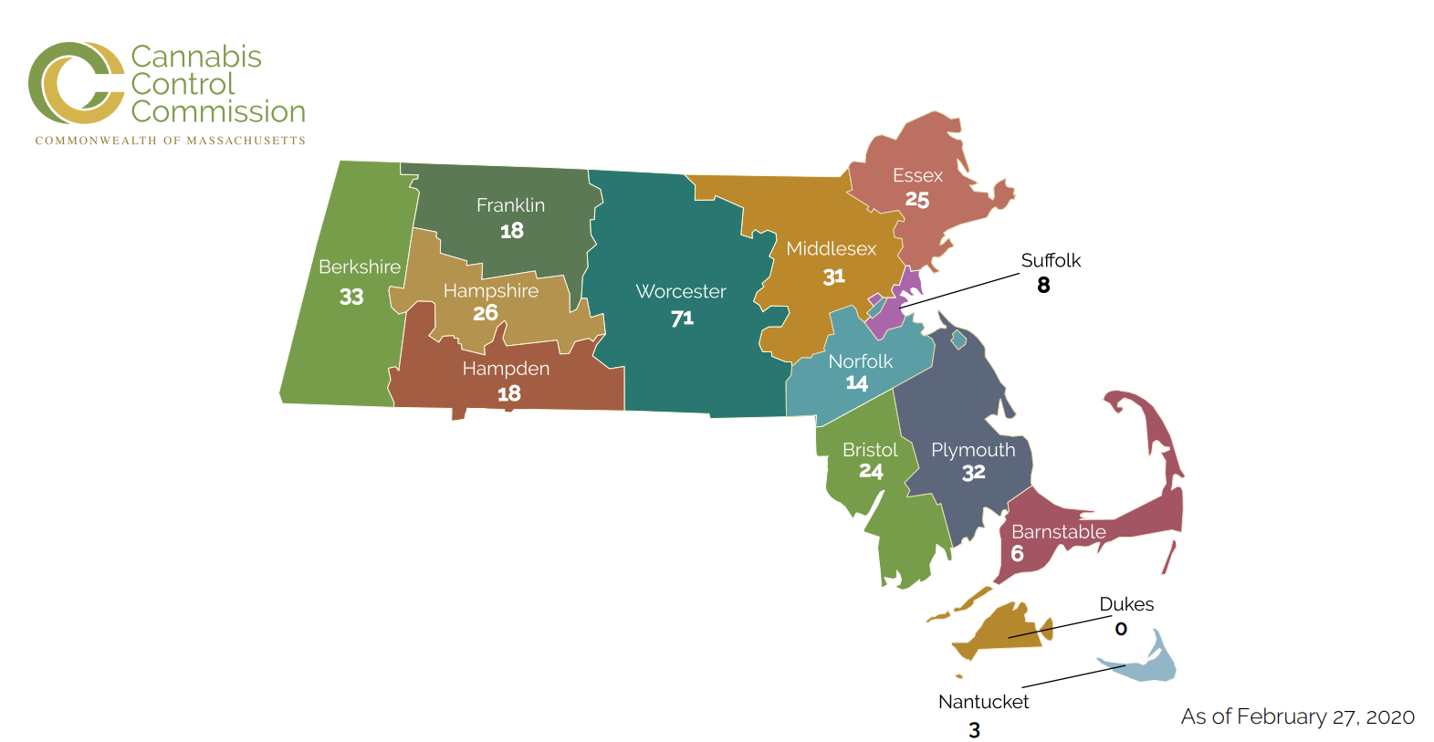 Massachusetts County Dispensary Map